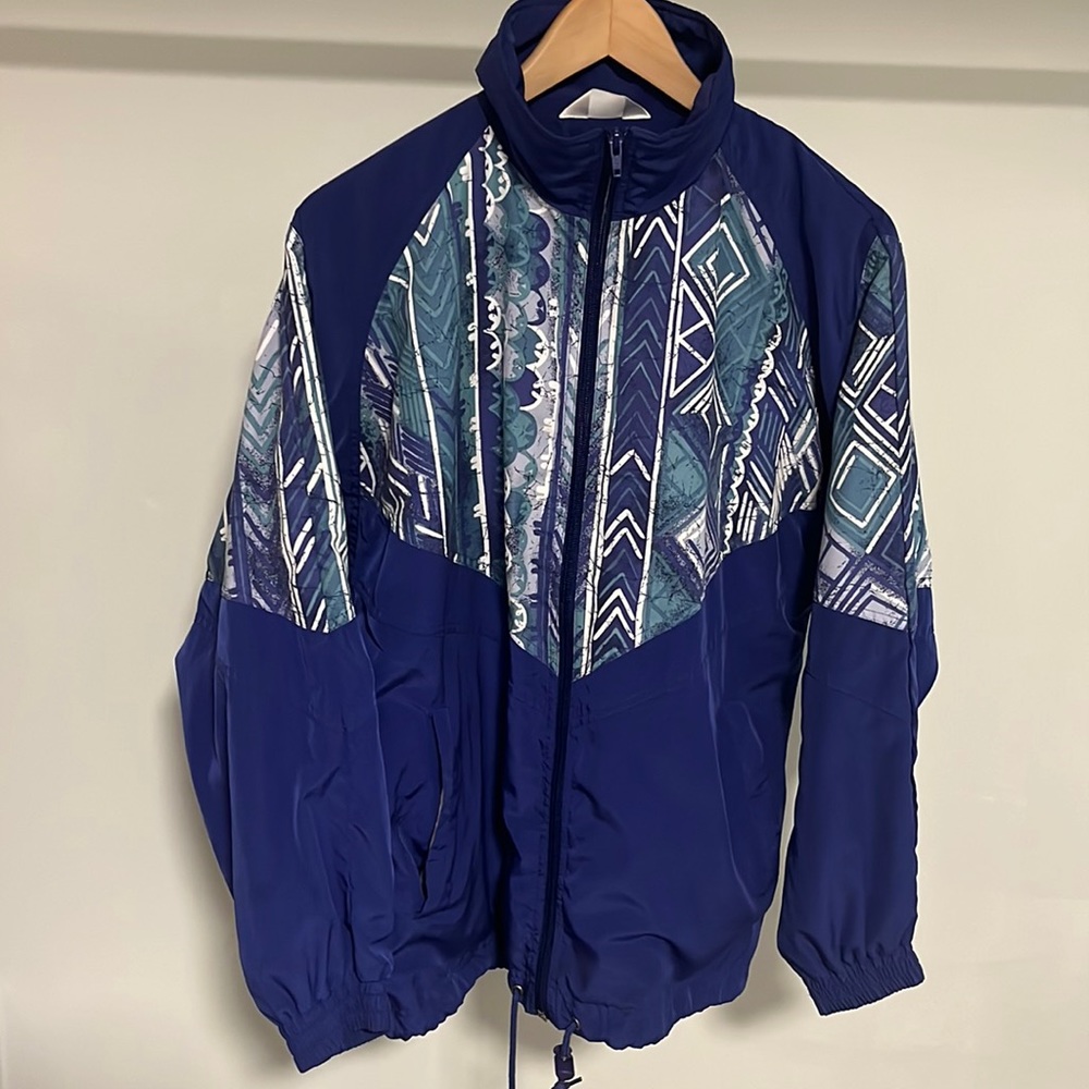 Vintage Shamrock Windbreaker Jacket size small